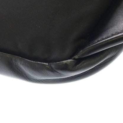 Versace Patch Embroidery Leather Body Back Black Messenger — view 7