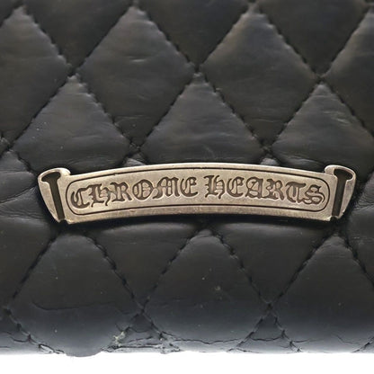 Chrome Hearts Qlt 4 Wave Quilted Leather Wallet Black Silver — view 6