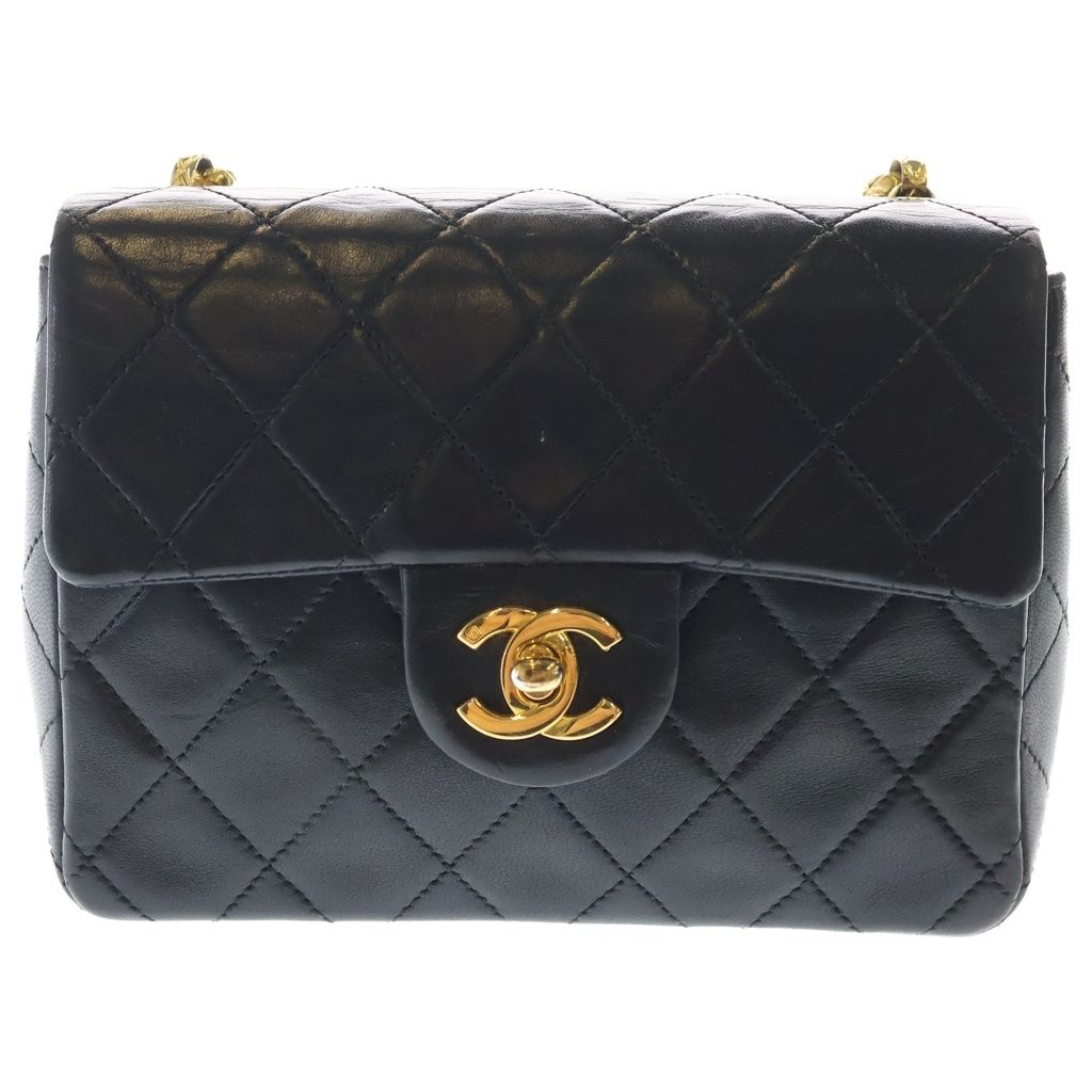 Chanel Mini Quilted 17 Lambskin Leather S Flap Bijou Chain Shoulder Bag Gold