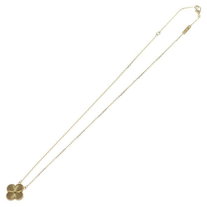 Van Cleef & Arpels Vintage Alhambra Guilloche Pendant Chain Gold — view 2