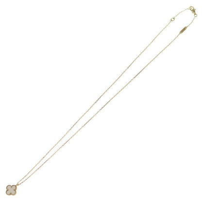 Van Cleef & Arpels Sweet Alhambra Mother of Pearl Pendant Chain Gold — view 2