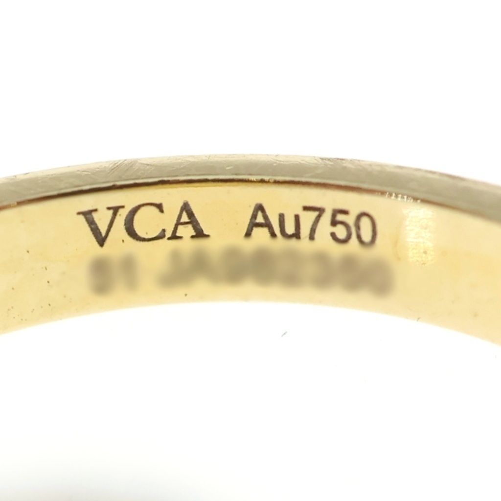 Van Cleef & Arpels Vintage Alhambra Malachite Diamond Ring Gold Green — view 5