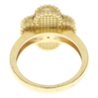 Van Cleef & Arpels Vintage Alhambra Malachite Diamond Ring Gold Green — view 3