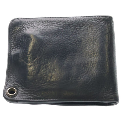 Chrome Hearts 1 Snap Cross Ball Button Leather Wallet Black — view 2