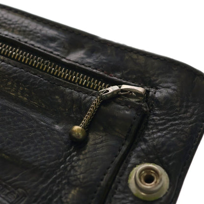 Chrome Hearts 1 Snap Cross Ball Button Leather Wallet Black — view 5