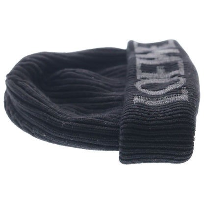 Loewe Logo Embroidery Wool Knit Cap Black — view 4