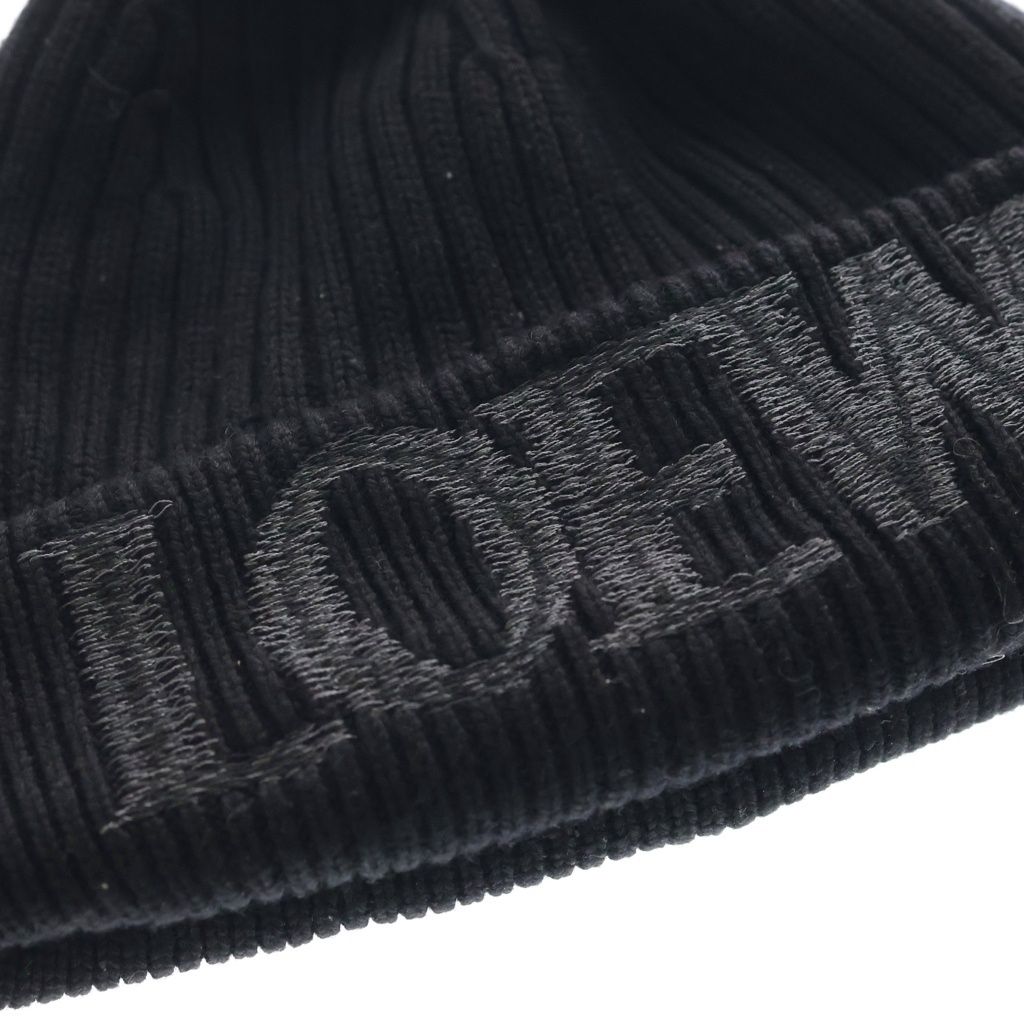 Loewe Logo Embroidery Wool Knit Cap Black — view 5