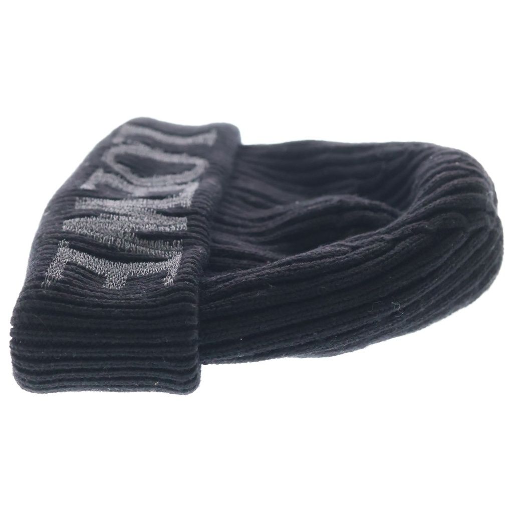 Loewe Logo Embroidery Wool Knit Cap Black — view 3