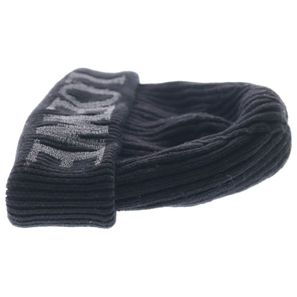 Loewe Logo Embroidery Wool Knit Cap Black — view 3