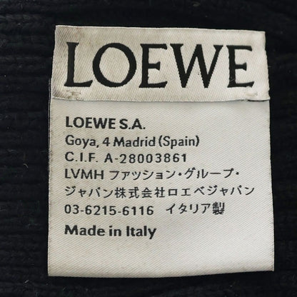 Loewe Logo Embroidery Wool Knit Cap Black — view 7