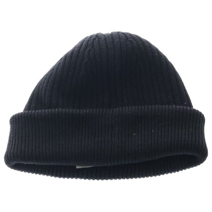 Loewe Logo Embroidery Wool Knit Cap Black — view 2