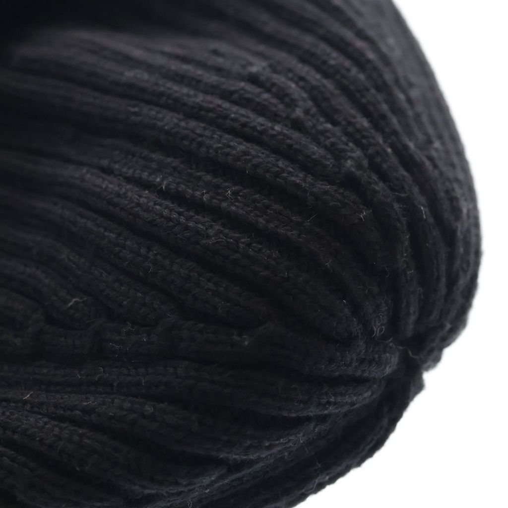 Loewe Logo Embroidery Wool Knit Cap Black — view 6