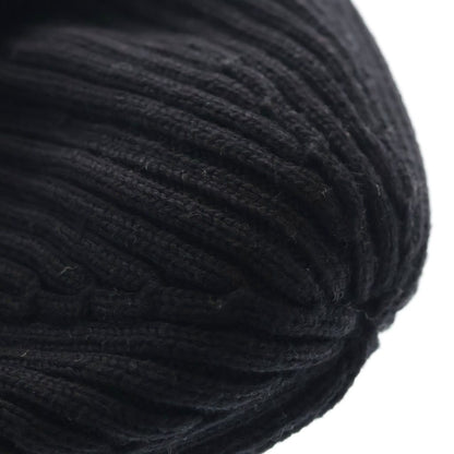Loewe Logo Embroidery Wool Knit Cap Black — view 6