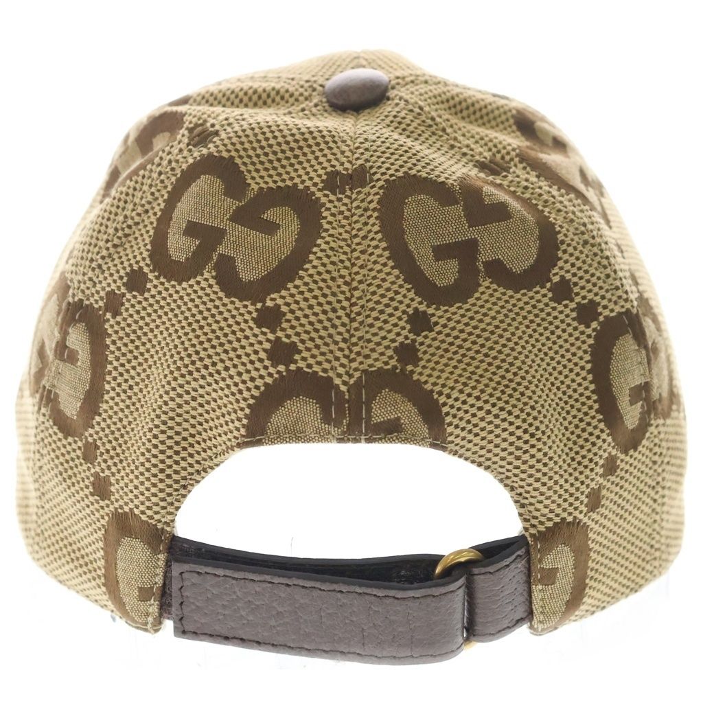 Gucci Jumbo GG Pattern Canvas Baseball Cap Hat Beige — view 2