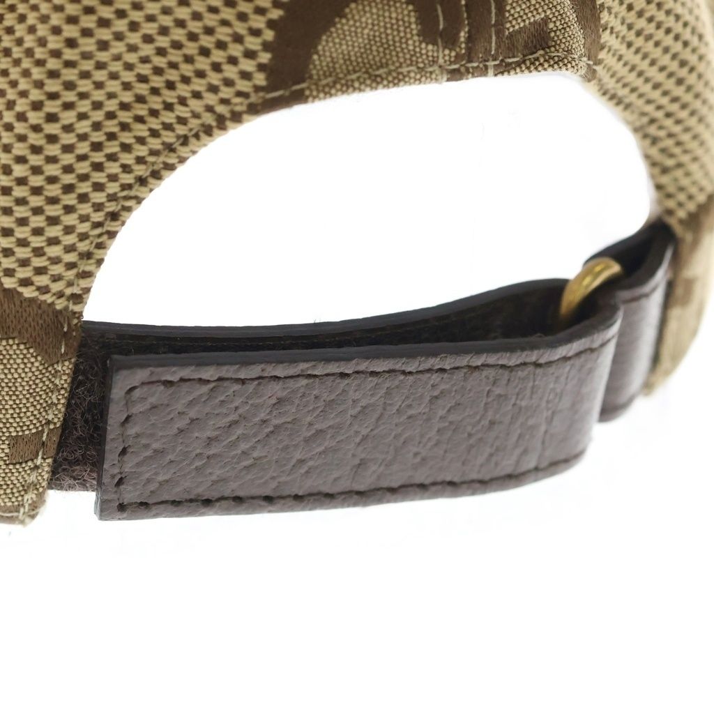 Gucci Jumbo GG Pattern Canvas Baseball Cap Hat Beige — view 5