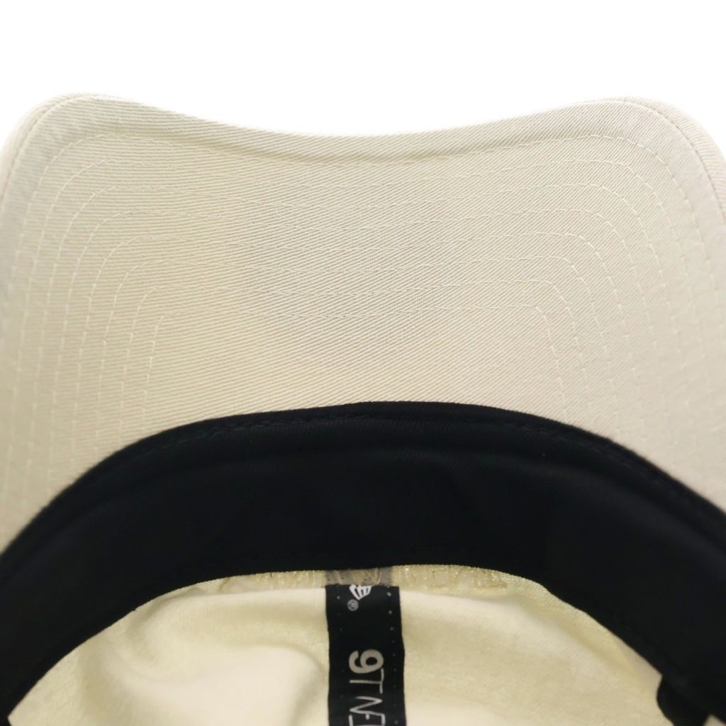 Saint Laurent New Era Paris Logo Embroidery 6 Panel Baseball Cap Hat Beige — view 6