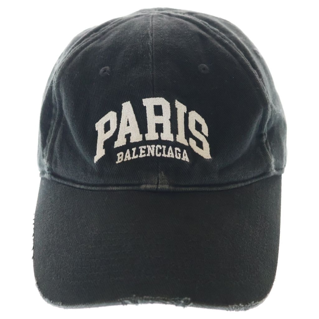 Balenciaga Cities Paris Cap Logo Embroidery Baseball Cap Hat Black — view 4