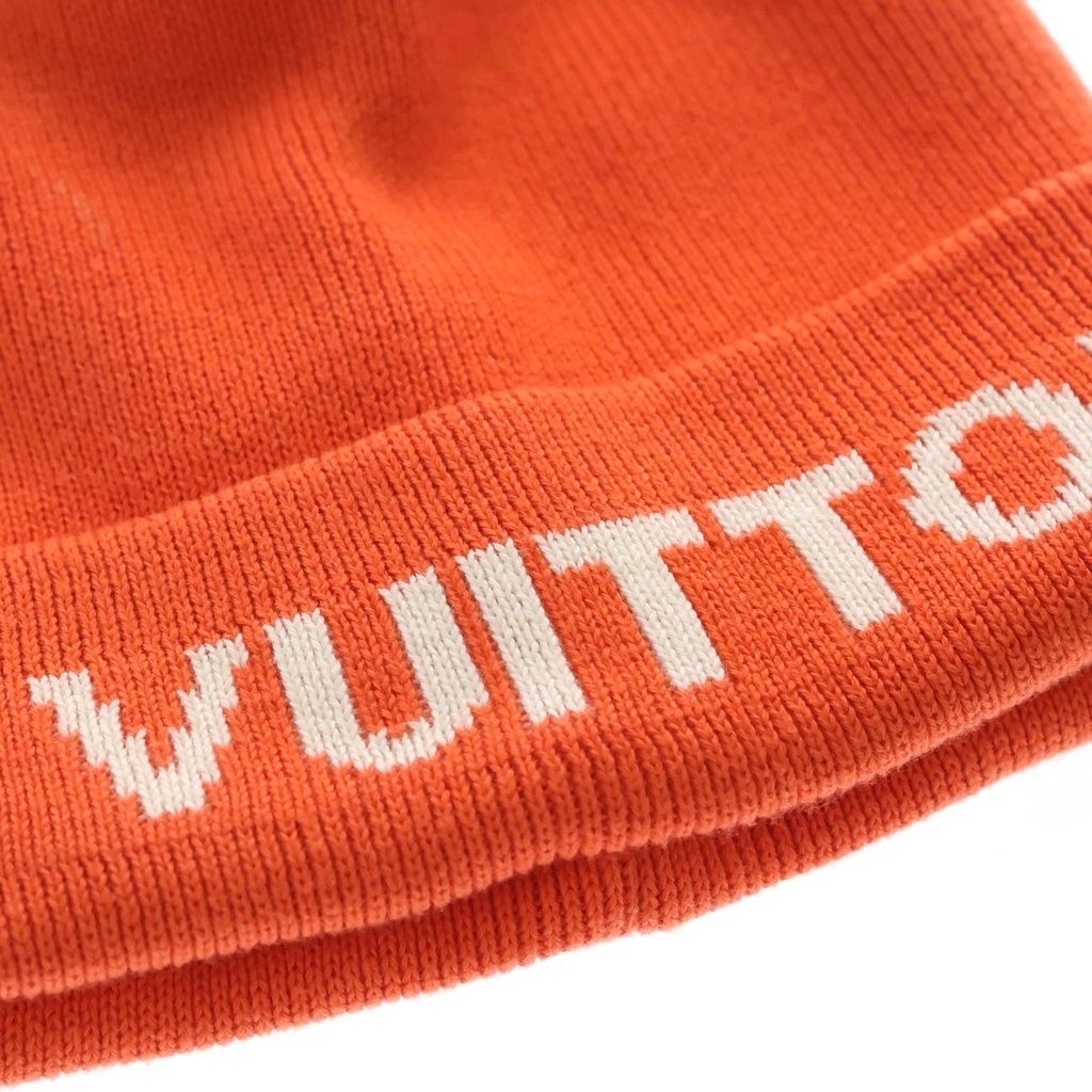 Louis Vuitton LV Cup Logo Cotton Cashmere Beanie Knit Hat Orange — view 5