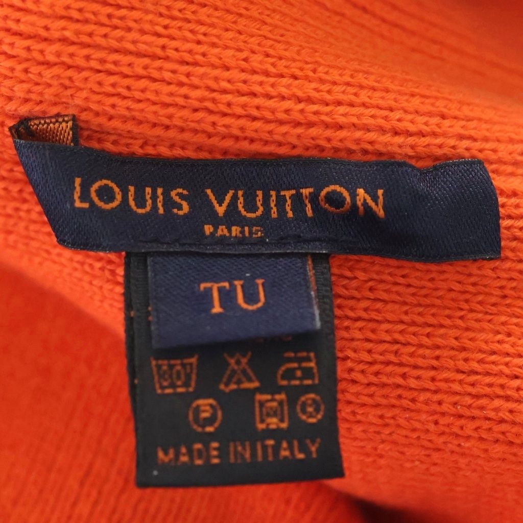 Louis Vuitton LV Cup Logo Cotton Cashmere Beanie Knit Hat Orange — view 7
