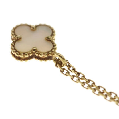 Van Cleef & Arpels Sweet Alhambra Mother of Pearl Pendant Chain Gold — view 5