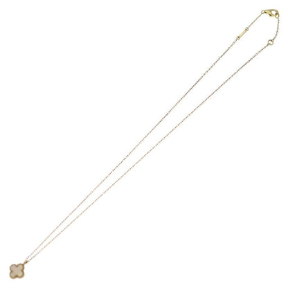 Van Cleef & Arpels Sweet Alhambra Mother of Pearl Pendant Chain Gold — view 2