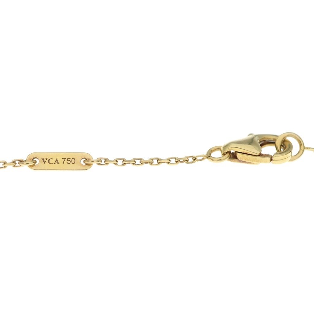 Van Cleef & Arpels Sweet Alhambra Mother of Pearl Pendant Chain Gold — view 6