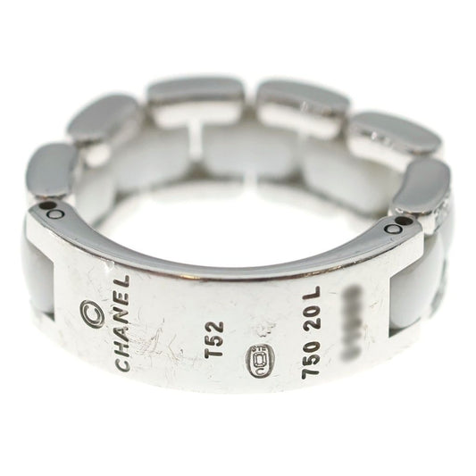 Chanel Ultra Pave Diamond Ring White Silver CE