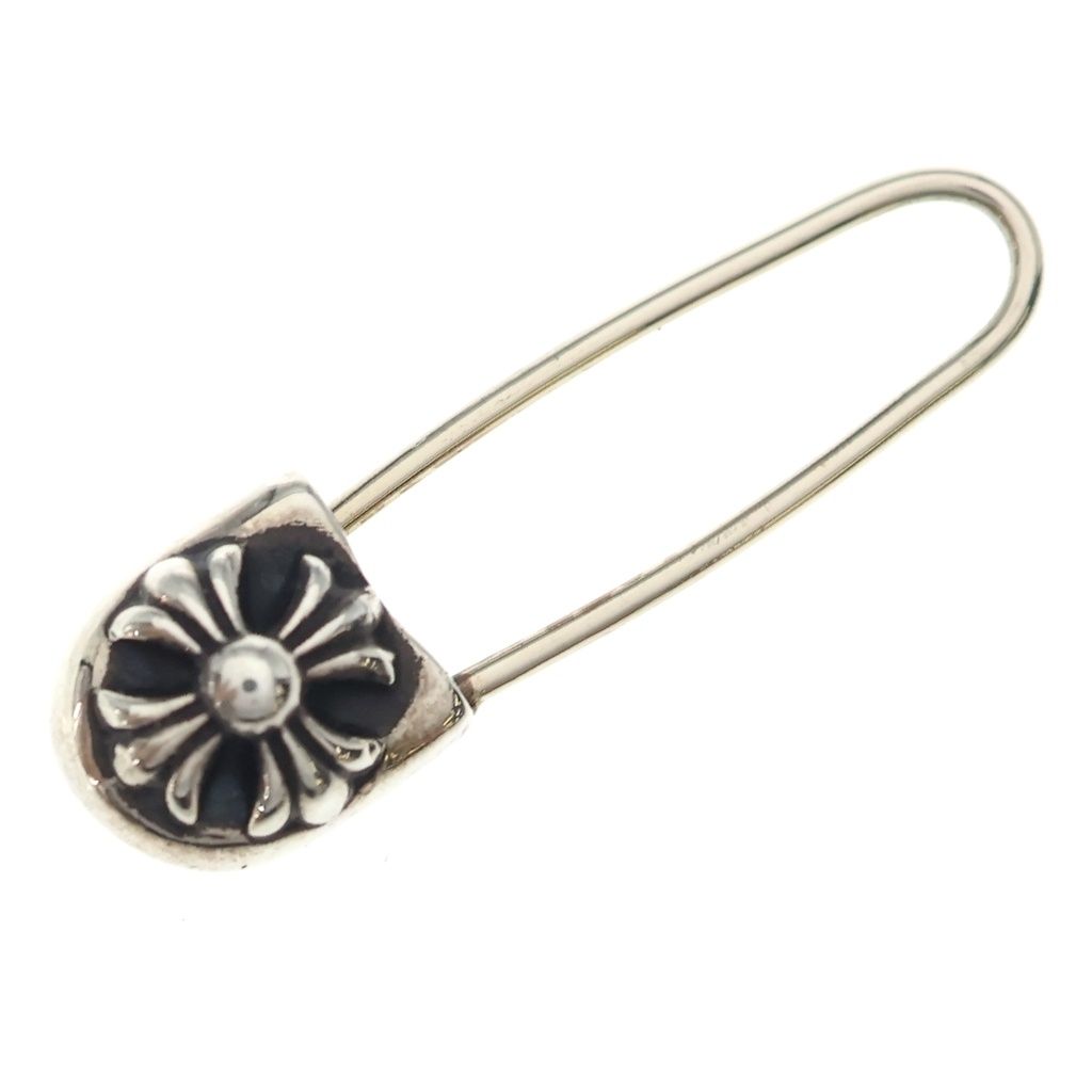 Chrome Hearts ER Safety Pin Silver Earrings