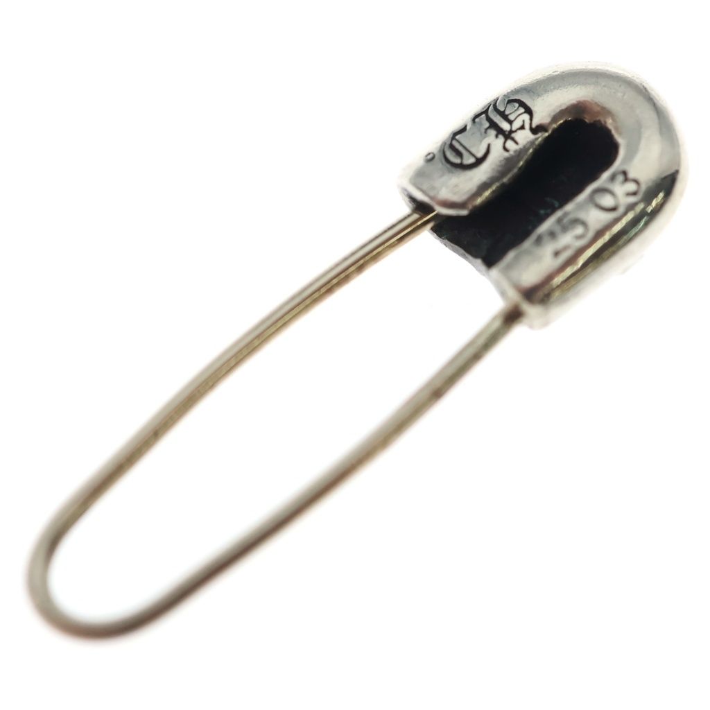 Chrome Hearts ER Safety Pin Silver Earrings — view 5