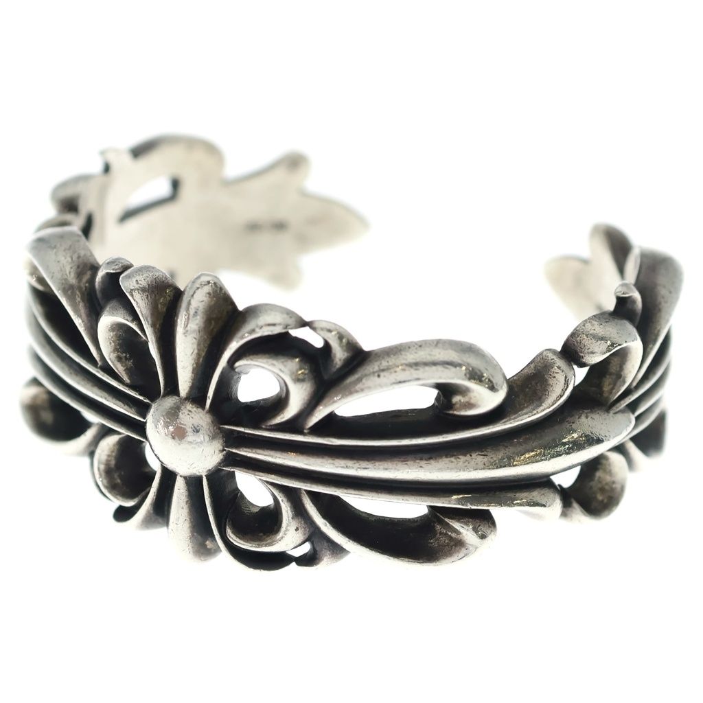 Chrome Hearts Double Floral Cross Calf Bangle Bracelet