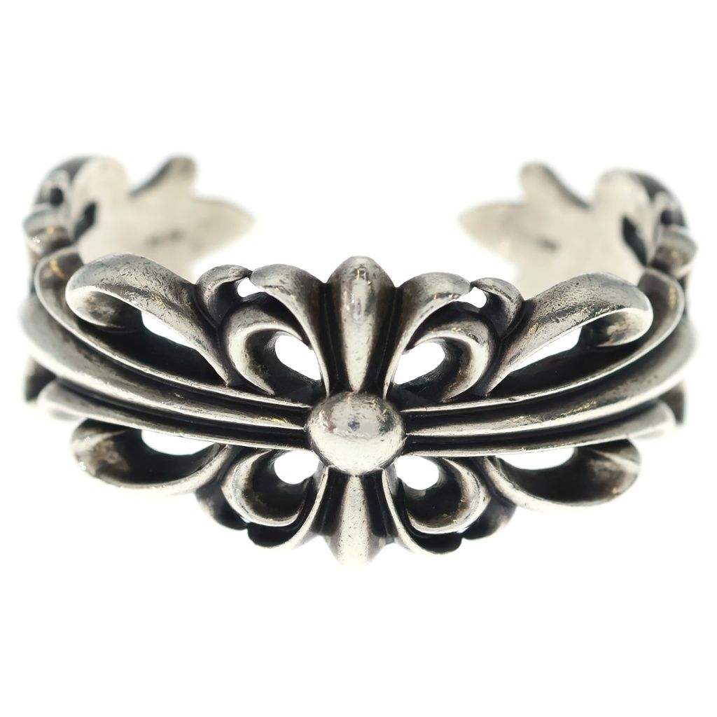 Chrome Hearts Double Floral Cross Calf Bangle Bracelet — view 4