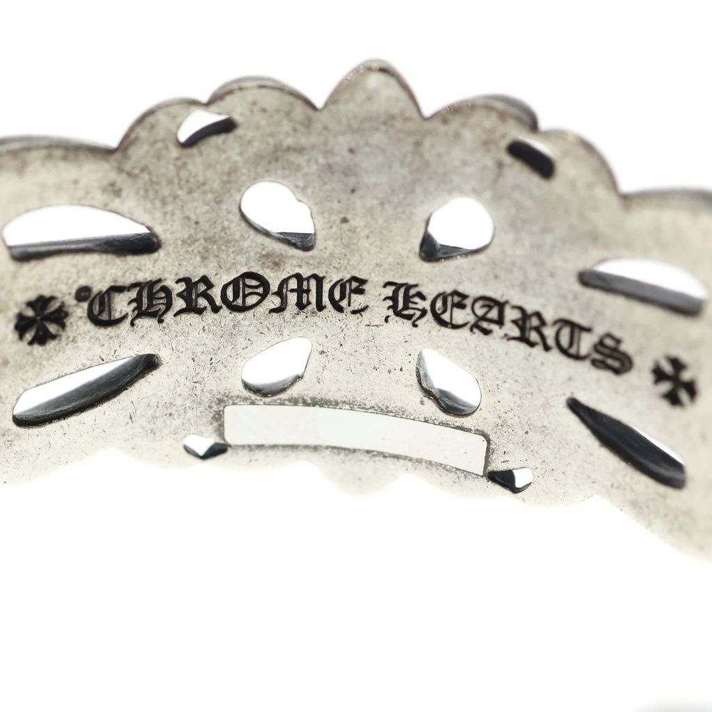 Chrome Hearts Double Floral Cross Calf Bangle Bracelet — view 5