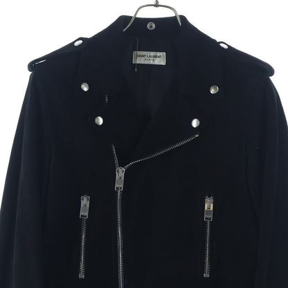 Saint Laurent Paris 01 Classic Motorcycle Jacket Double Rider's Suede Leather — view 3
