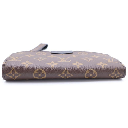 Louis Vuitton Monogram Macassar Zippy Dragonne Leather Wallet Silver Brown Black — view 5
