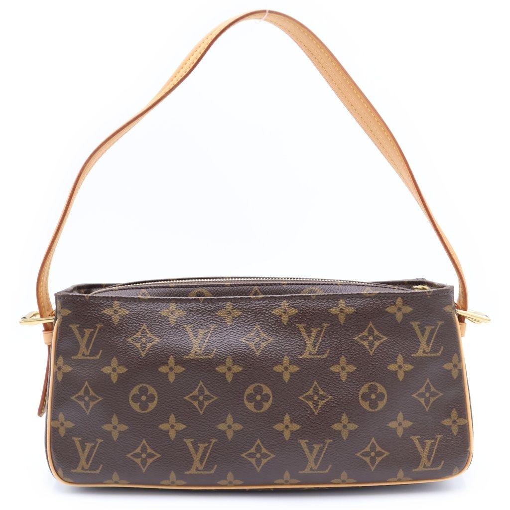 Louis Vuitton Monogram Viva Cite Shoulder Bag Brown Leather Gold — view 2