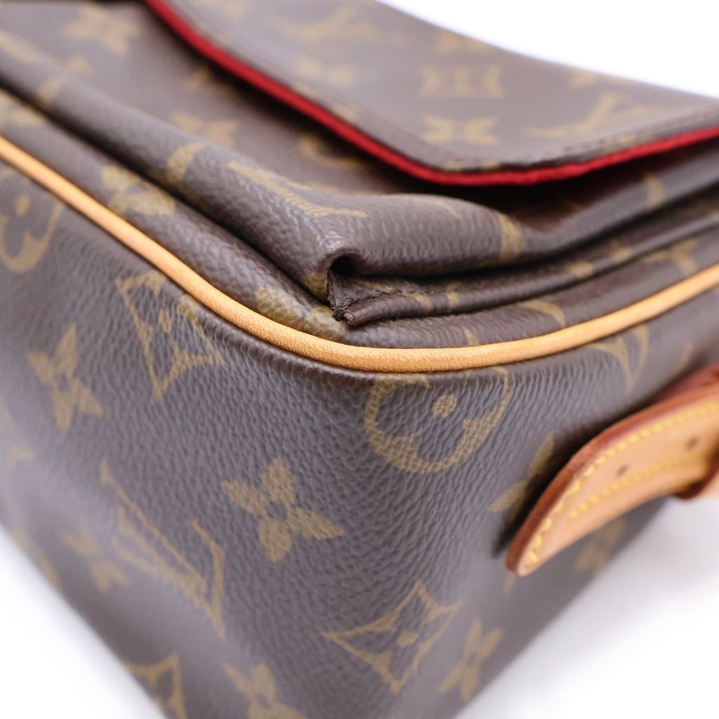 Louis Vuitton Monogram Viva Cite Shoulder Bag Brown Leather Gold — view 6
