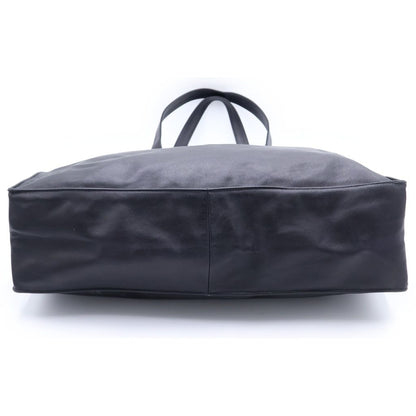Chanel CC Logo Tote Black Leather — view 4