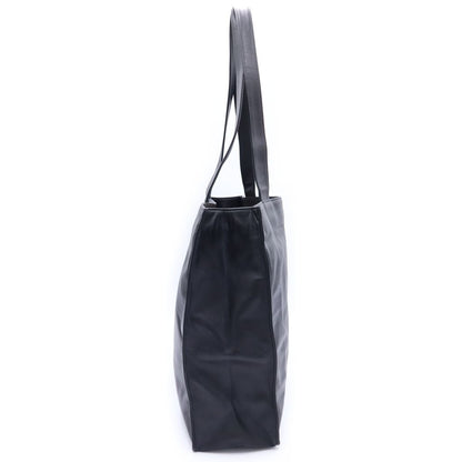 Chanel CC Logo Tote Black Leather — view 3