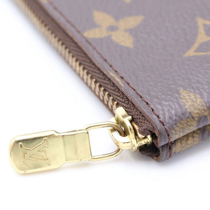 Louis Vuitton Monogram Pochette Cles Zip Coin Case Brown — view 6