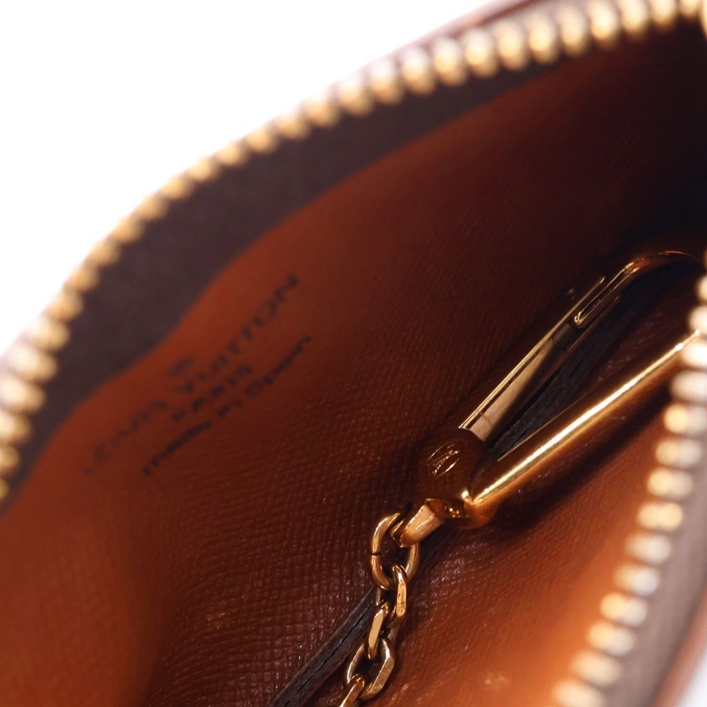 Louis Vuitton Monogram Pochette Cles Zip Coin Case Brown — view 4