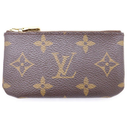 Louis Vuitton Monogram Pochette Cles Zip Coin Case Brown