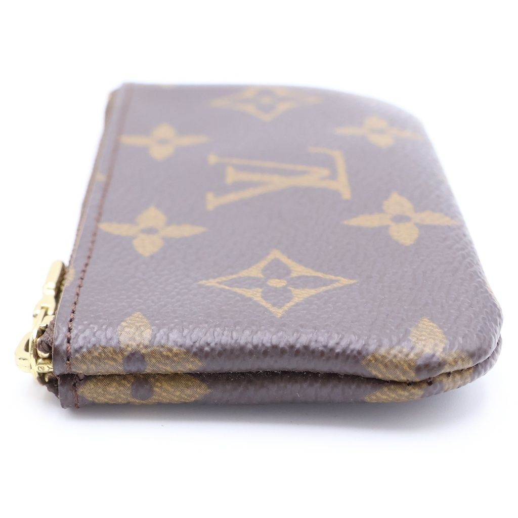 Louis Vuitton Monogram Pochette Cles Zip Coin Case Brown — view 3
