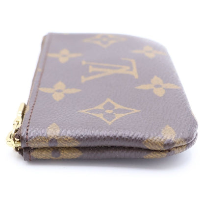 Louis Vuitton Monogram Pochette Cles Zip Coin Case Brown — view 3