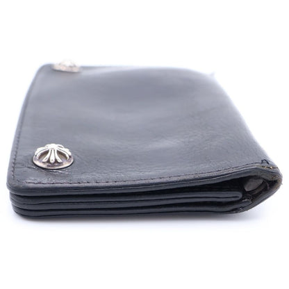 Chrome Hearts Cross Ball Button Leather Wallet Black — view 3