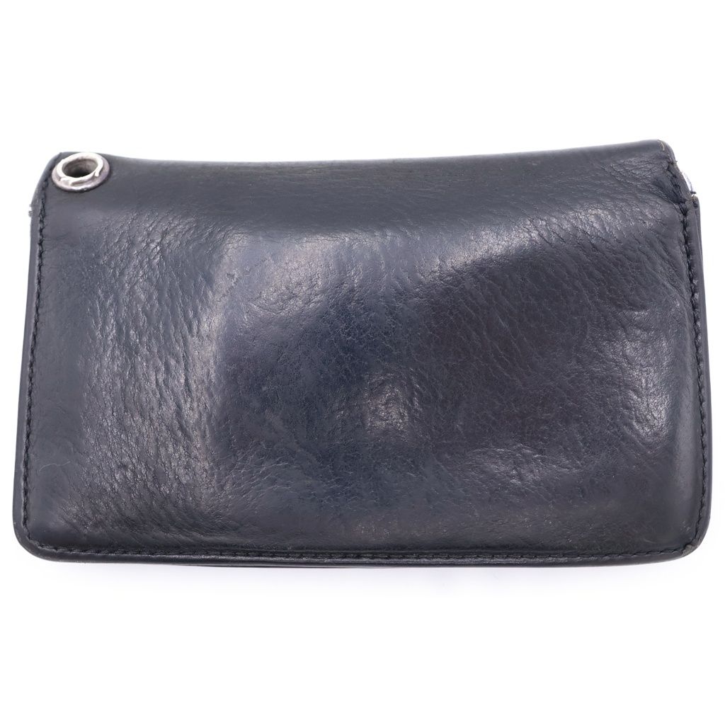 Chrome Hearts Cross Ball Button Leather Wallet Black — view 2