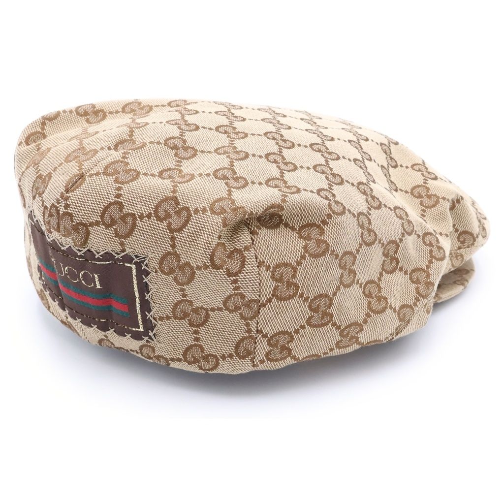 Gucci GG Canvas Flat Cap Hunting Hat Beige