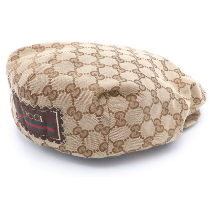 Gucci GG Canvas Flat Cap Hunting Hat Beige