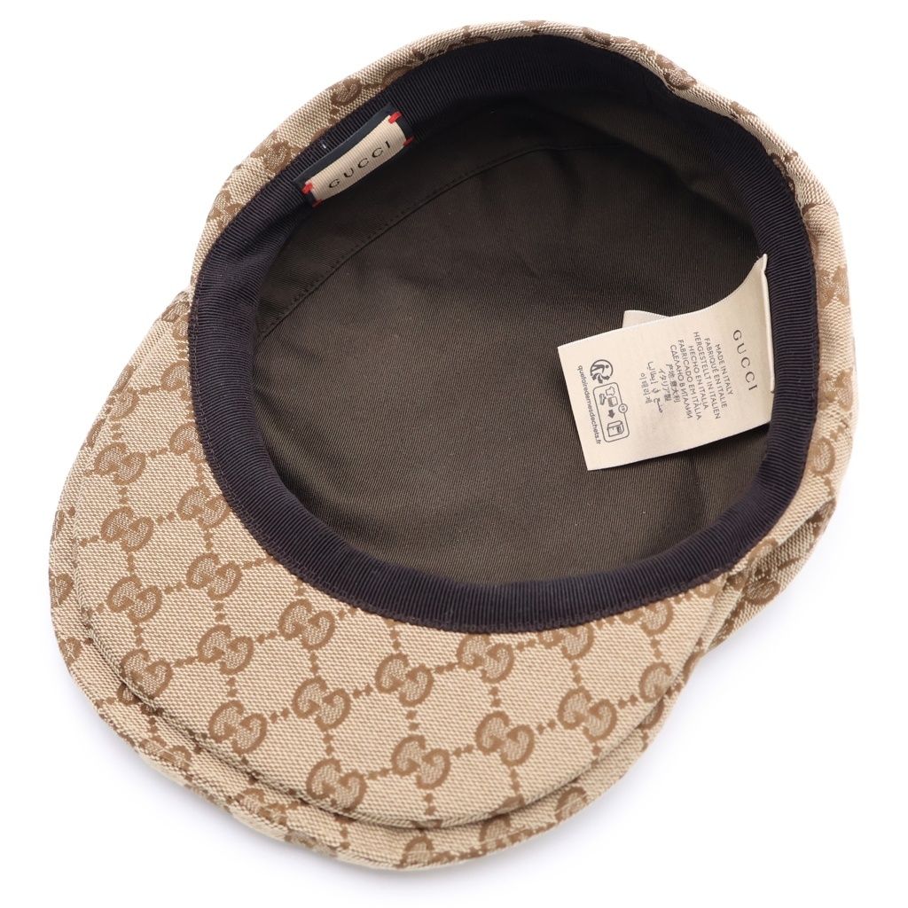 Gucci GG Canvas Flat Cap Hunting Hat Beige — view 5