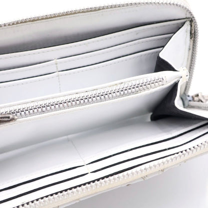 Chrome Hearts Rec Zip Quilted Wallet Cemetery Cross Leather White — view 4