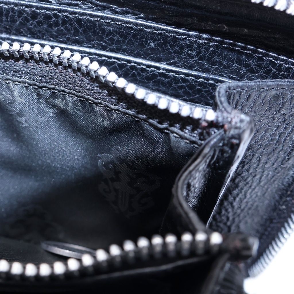Chrome Hearts Rec Zip Filigree Plus Round Zip Wallet Black — view 5